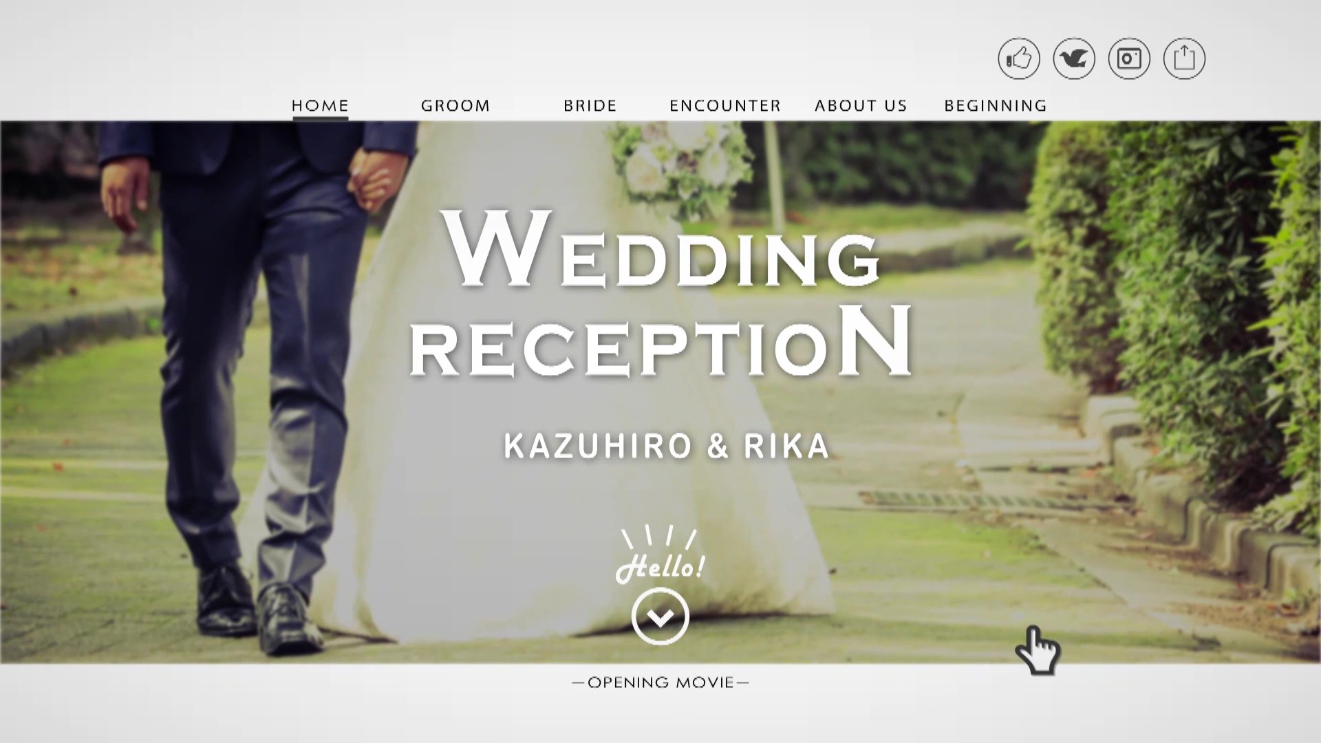 石川県金沢市の映像制作会社エム・ビデオプロダクションの制作事例【結婚式オープニングムービー】Click！です